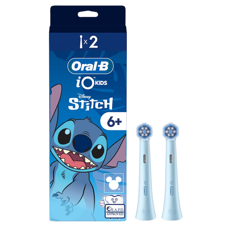 image 1 of Oral B iO Kids 2 Junior Disney Stitch Gentle Clean Refills 2CT