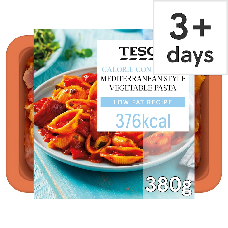 image 1 of Tesco Calorie Controlled Mediterranean Style Vegetable Pasta 380g