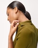 image 4 of F&F Knitted Short Sleeved Polo Shirt in Olive