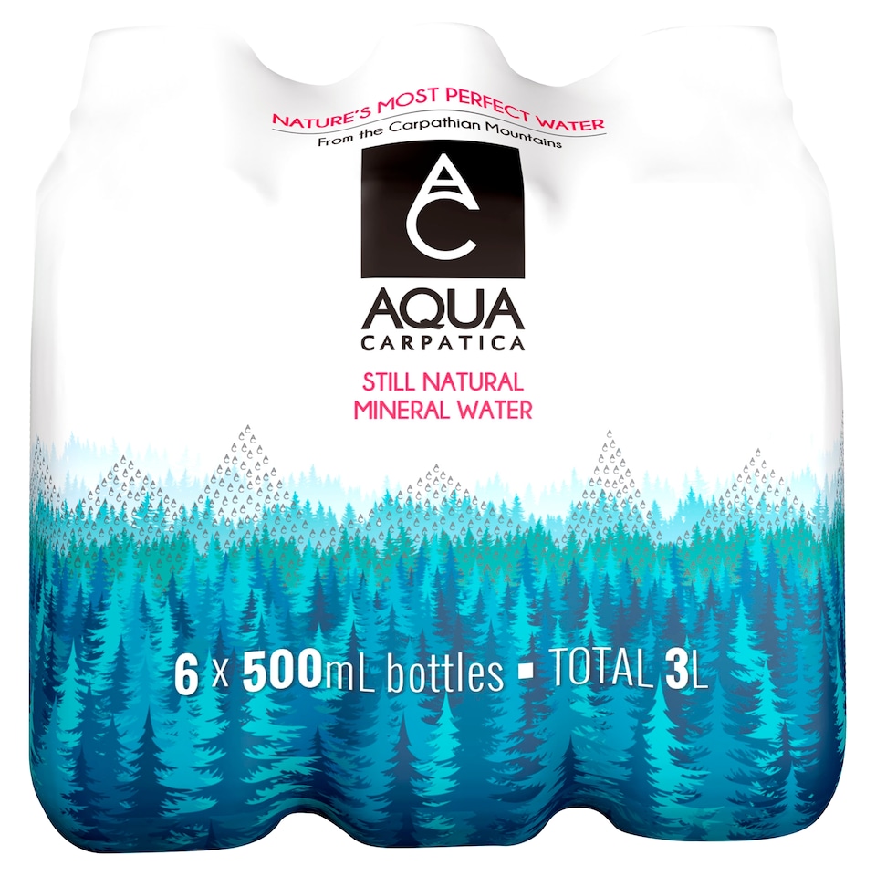 image 1 of Aqua Carpatica Still Natural Mineral Water 6X500ml