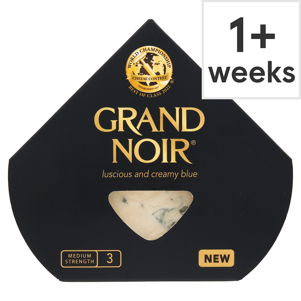 Grand Noir luscious and creamy blue cheese 3 Medium Strength 140g