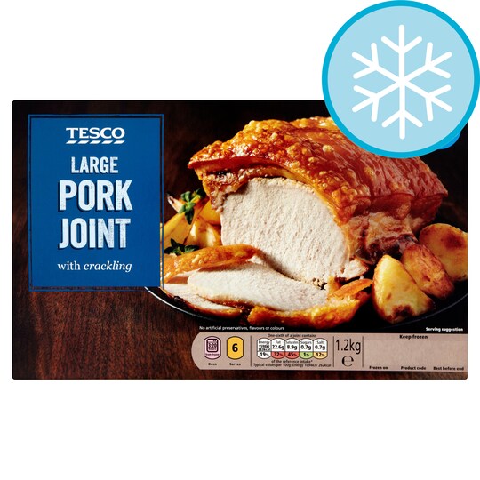 TESCO LARGE PORK JOINT WITH CRACKLING 1.2KG Tesco Groceries