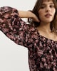 image 2 of F&F Floral Print Puff Sleeved Blouse in Multi Black