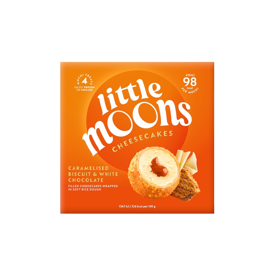 image 1 of Little Moons Cheesecakes - Caramelised Biscuit & White Chocolate 4x30g