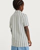 image 3 of F&F Boys Striped Revere Shirt in Multi Black White