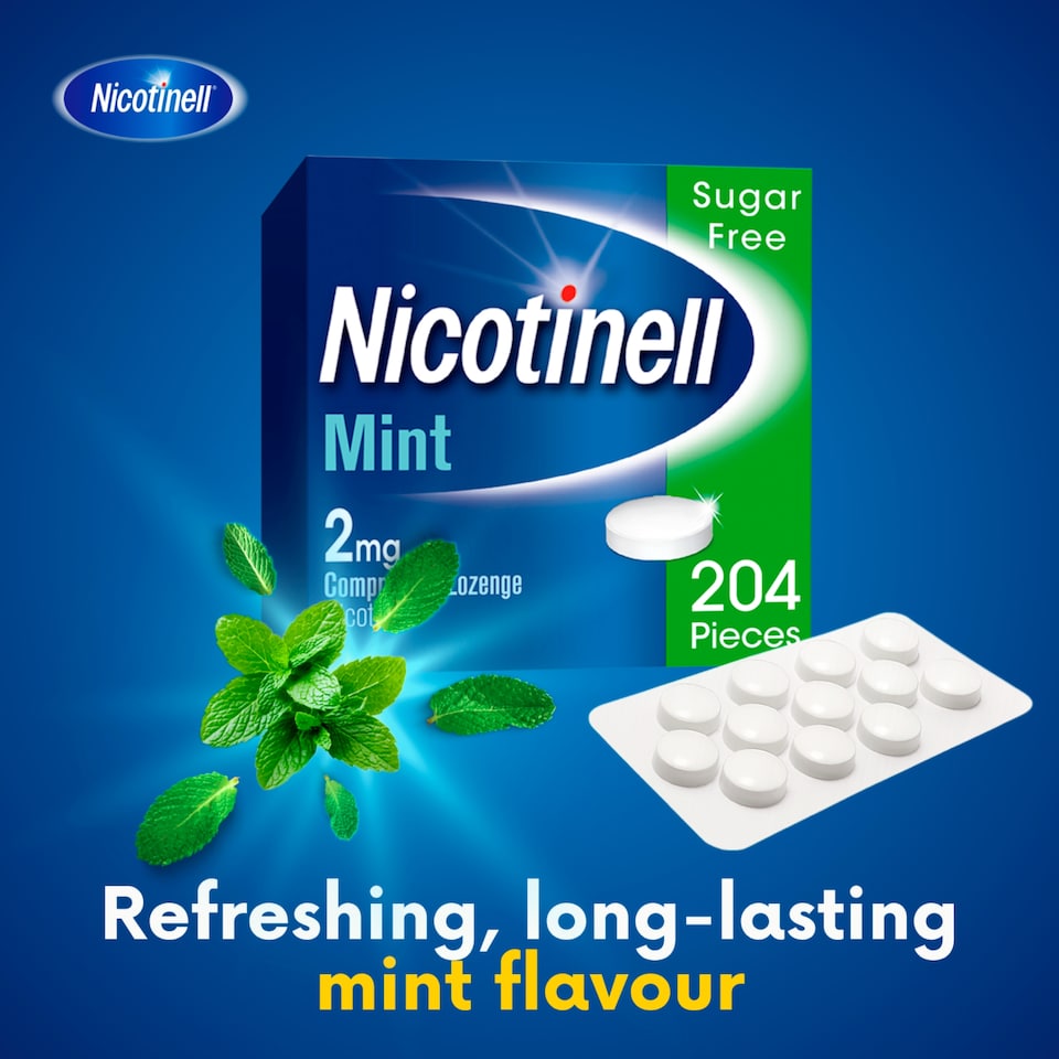 image 1 of Nicotinell Stop Smoking Aid 2mg Compressed Nicotine Lozenge - Mint 204s