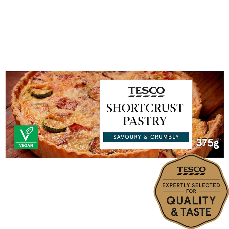 Tesco Ready Rolled Shortcrust Pastry 375G Tesco Groceries