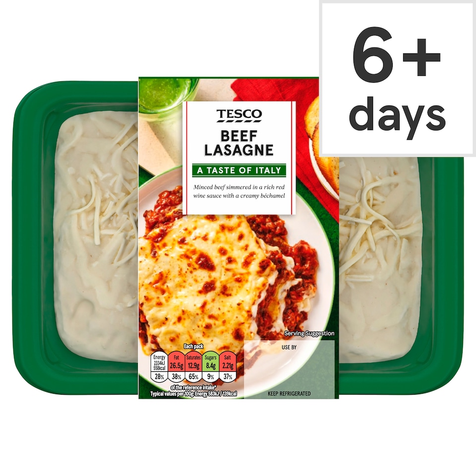 Tesco Beef Lasagne 400G