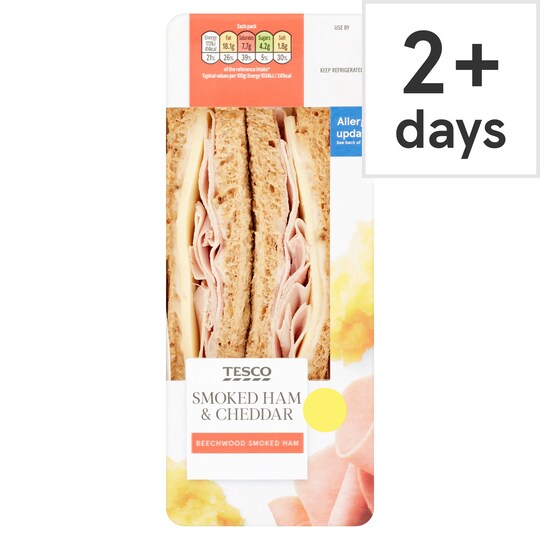 Tesco Smoked Ham & Cheddar Sandwich Tesco Groceries