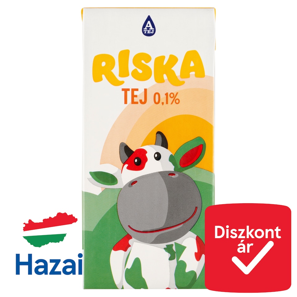 Riska UHT sovány tej 0,1% 1 l  1. kép