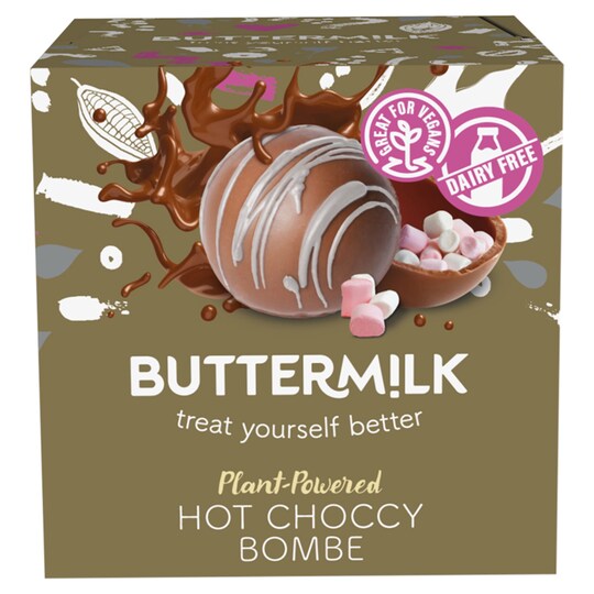 Buttermilk Plant Powered Vegan Chocolate Bombe 57G Tesco Groceries