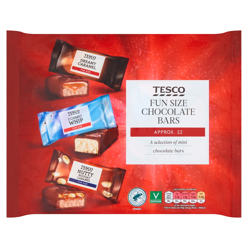 Tesco Fun Size Chocolate Bars 385G