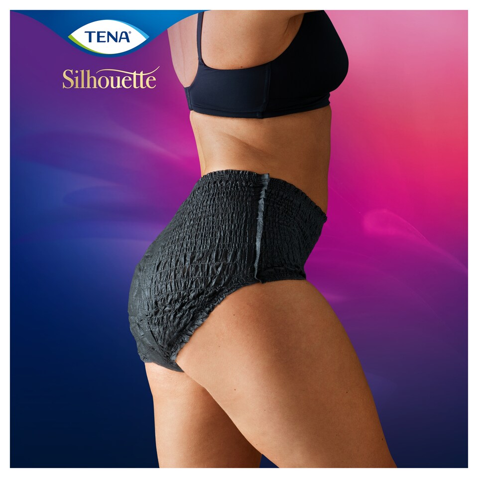 image 1 of TENA Plus Black Incontinence Pants Size Large 8 pack