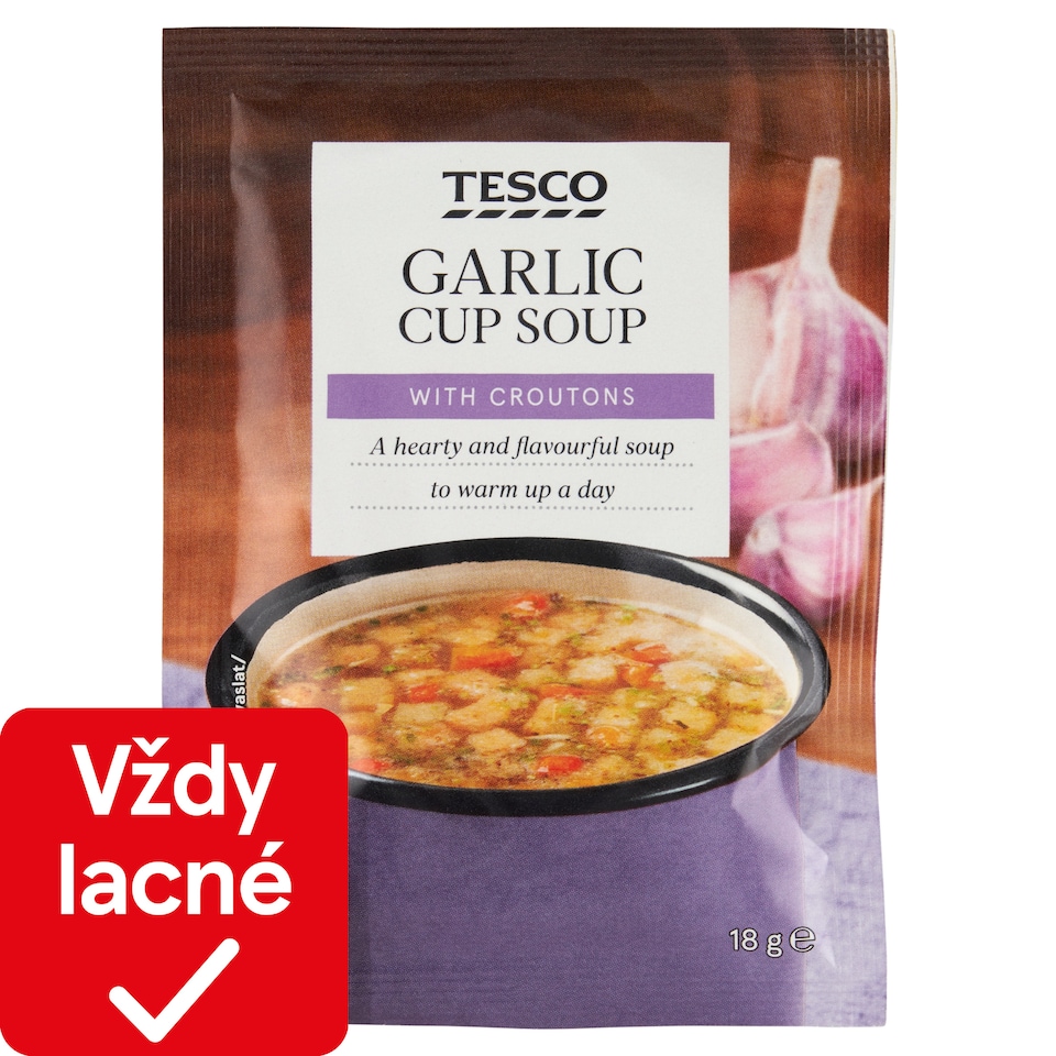 Tesco Instantná cesnaková polievka s krutónmi 18 g
