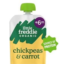 Little Freddie Organic Chickpeas & Carrots With Pumpkin Seed Butter Baby Food Pouch +6Months 100g