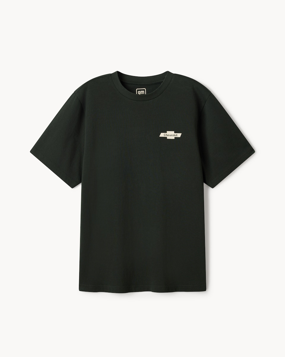 image 1 of RDA Chevrolet Pure Cotton T-Shirt in Khaki