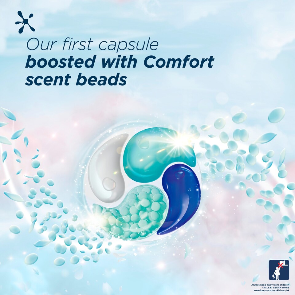 image 1 of Persil Pure Heaven Scent Pearls Non Bio Laundry Washing Detergent Capsules Pods 34 Washes 608g