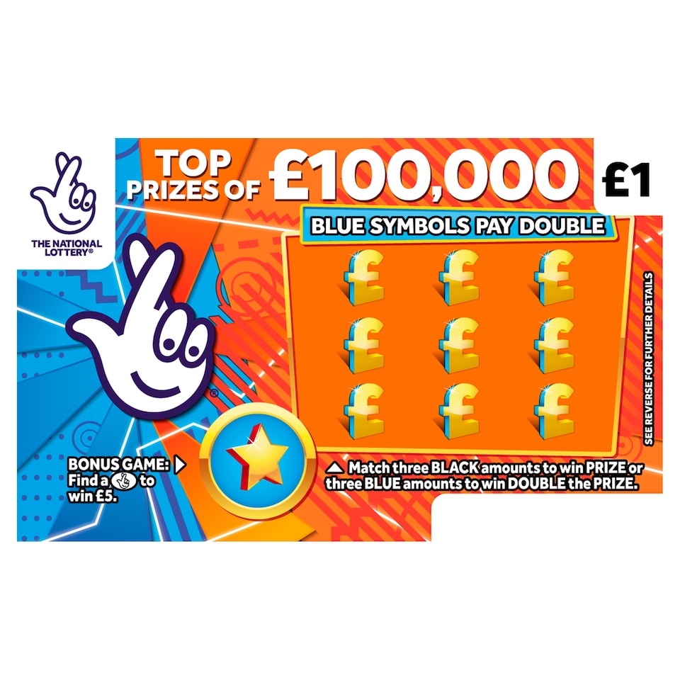 £100,000 ORANGE DOUBLER SCRATCHCARD