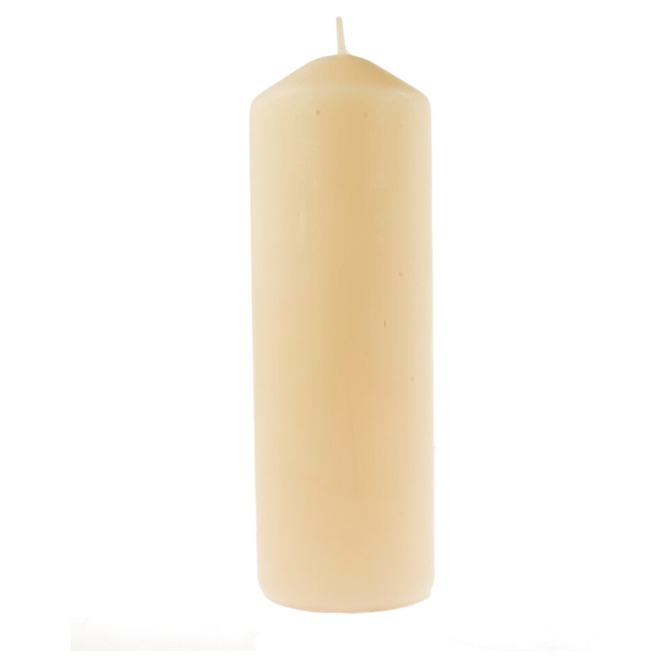 F&F Home Large Unfragranced Pillar Candle - Ivory
