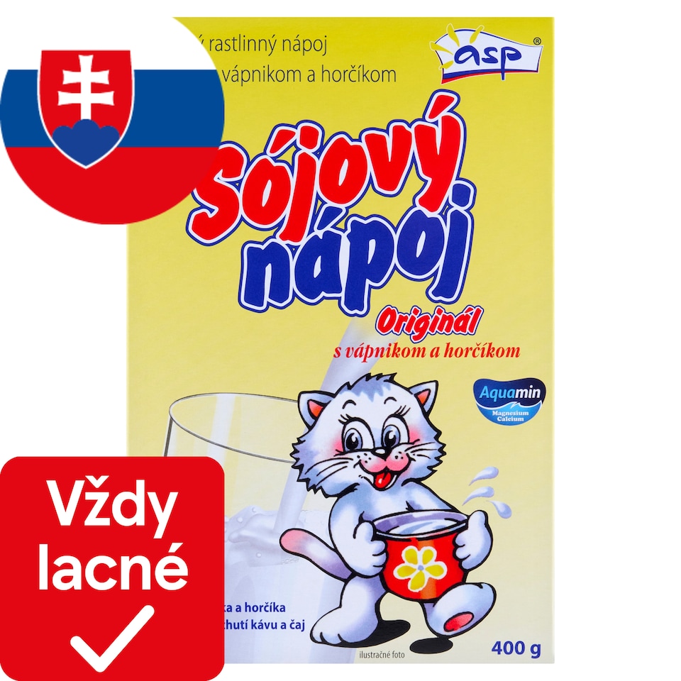 ASP Sójový nápoj originál s vápnikom a horčíkom 400 g