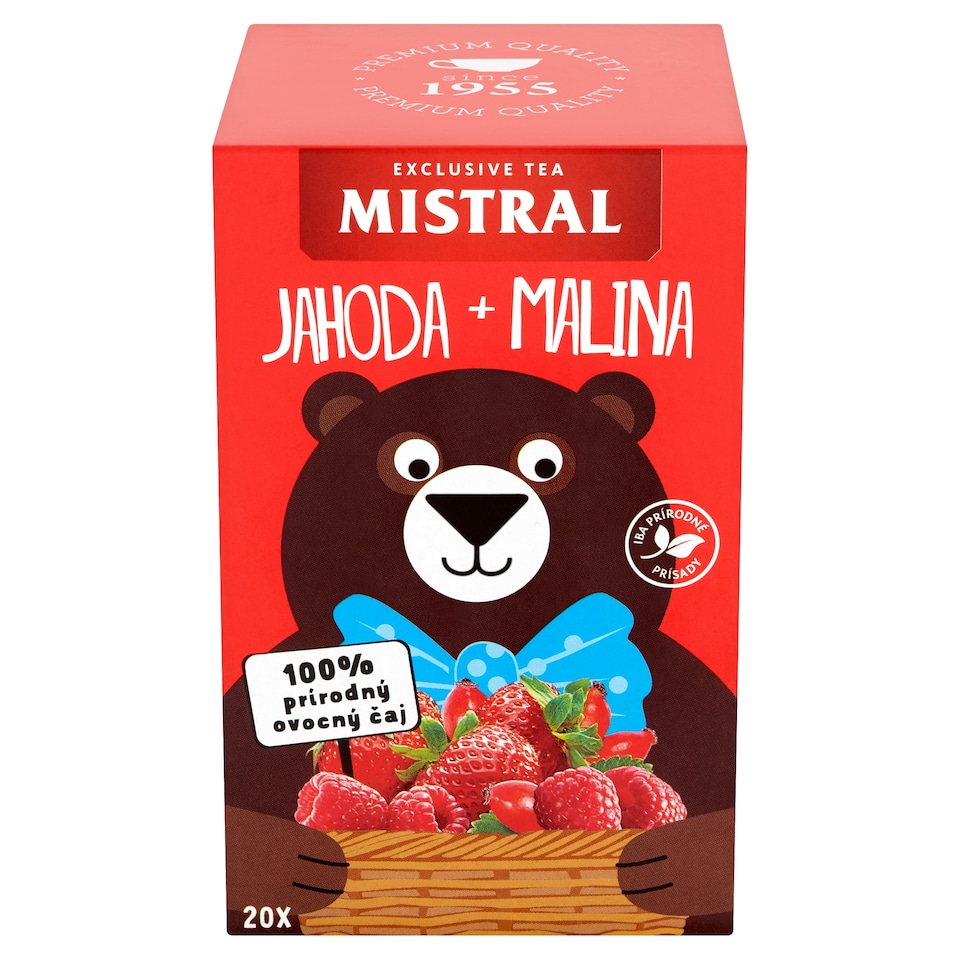 image 1 of Mistral Strawberry + Raspberry Fruit Tea with Flavour 44 g