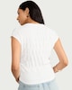 image 3 of F&F Textured Short Sleeved Top in Cream