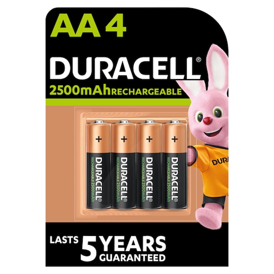 Duracell Recharge Ultra AA 4 pack Rechargeable Batteries Tesco Groceries