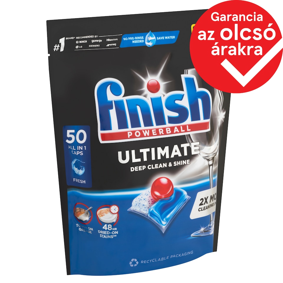 Finish Powerball Ultimate All in 1 Regular Dishwasher Capsules 50 pcs 645 g