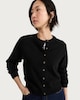 image 1 of F&F Knitted Button Up Long Sleeved Cardigan in Black