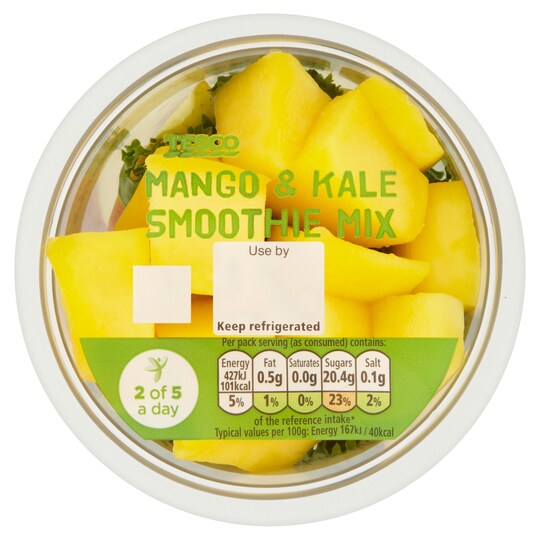 Tesco Mango And Kale Smoothie Mix 210G Tesco Groceries