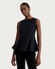 image 2 of F&F Sleeveless Peplum Top in Black