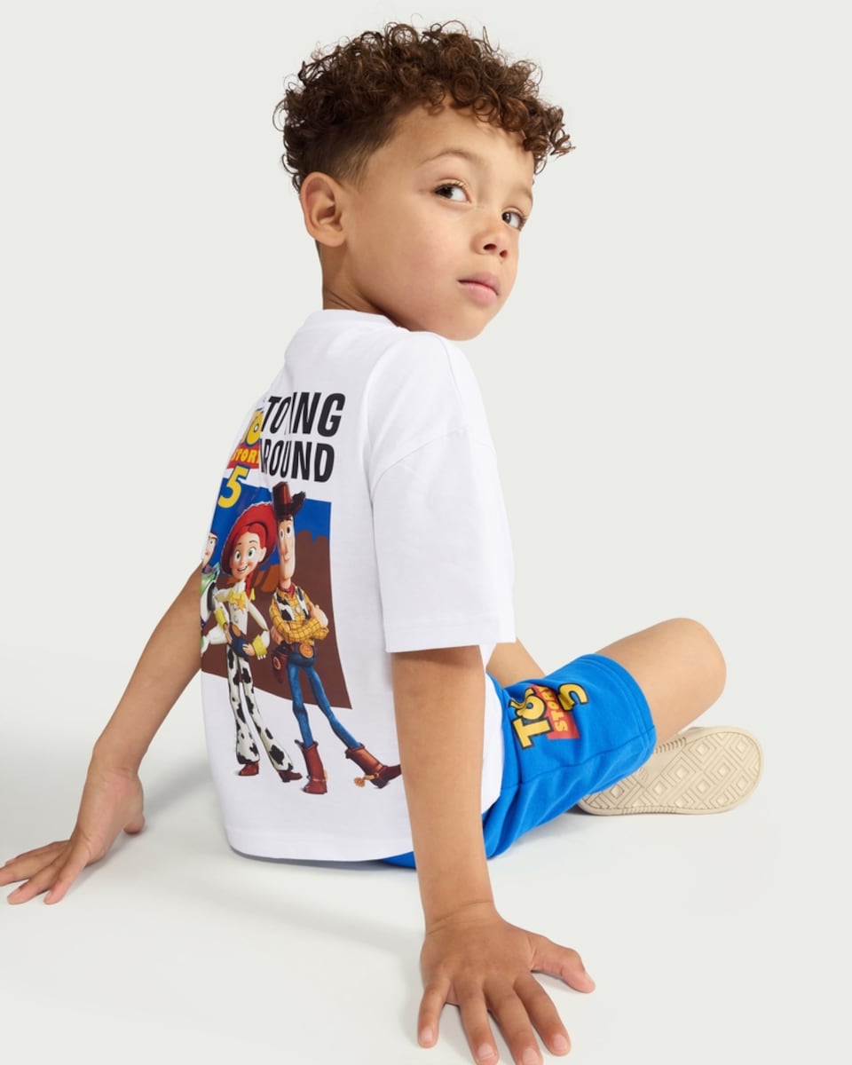 image 1 of Disney Toy Story 2-Piece T-Shirt and Shorts Set in White