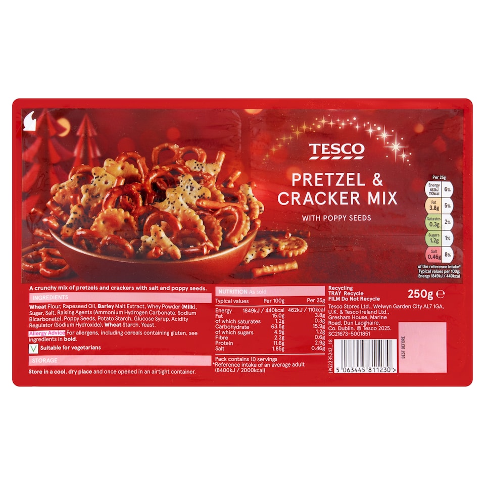 Tesco Pretzel and Cracker Mix 250g