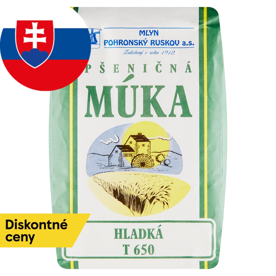 Mlyn Pohronský Ruskov Pšeničná múka hladká T 650 1 kg