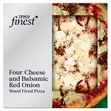Tesco Finest Four Cheese & Balsamic Red Onion Pizza 455G