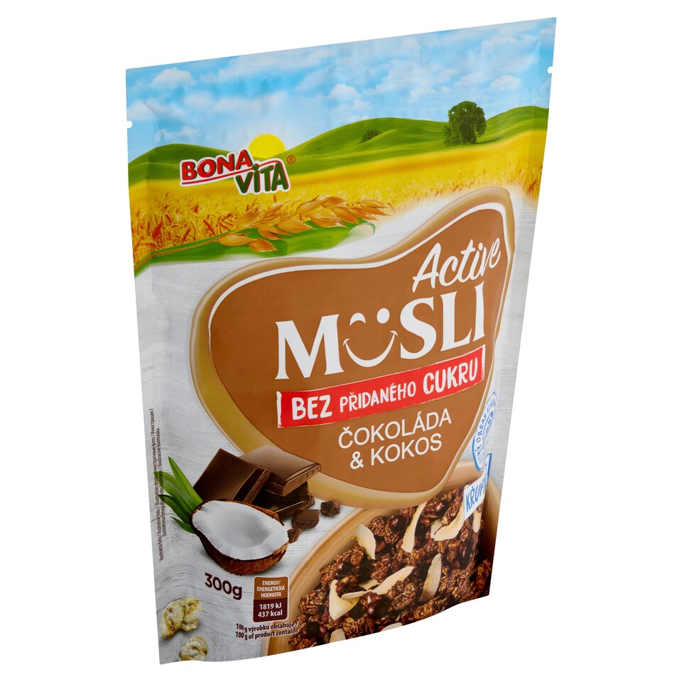 obrázok 1 z Bona Vita Active Chrumkavé müsli s čokoládou a kokosom 300 g