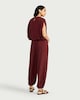image 3 of F&F Textured Elasticated Cuff Balloon Co-ord Trousers in Red