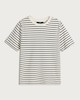 image 4 of F&F Pure Cotton Stripe Print T-Shirt in Multi Brown