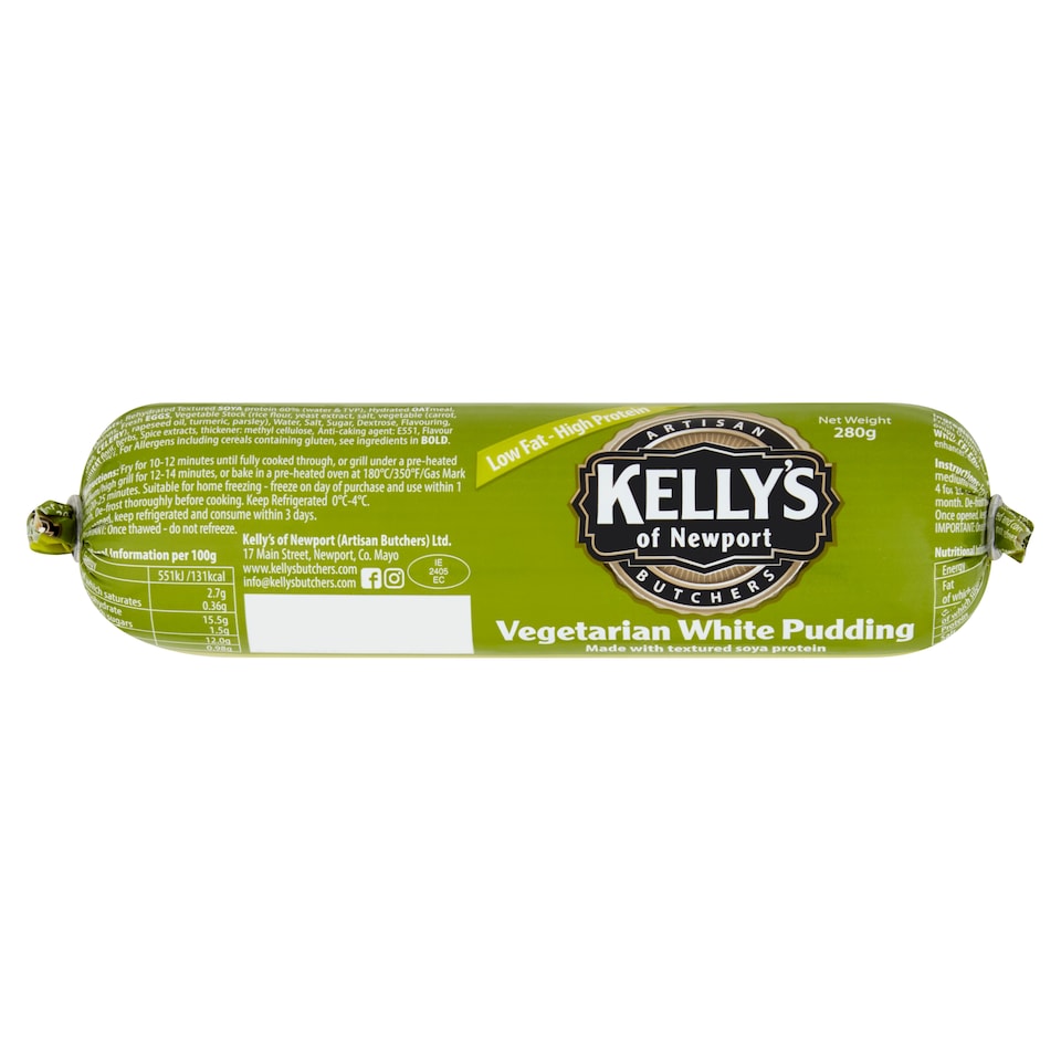 Kellys Vegetarin White Pudding 280G
