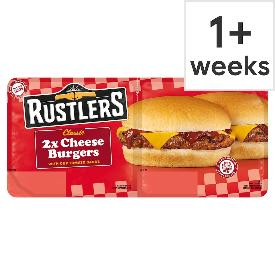 Rustlers 2 Classic Cheeseburgers 222g