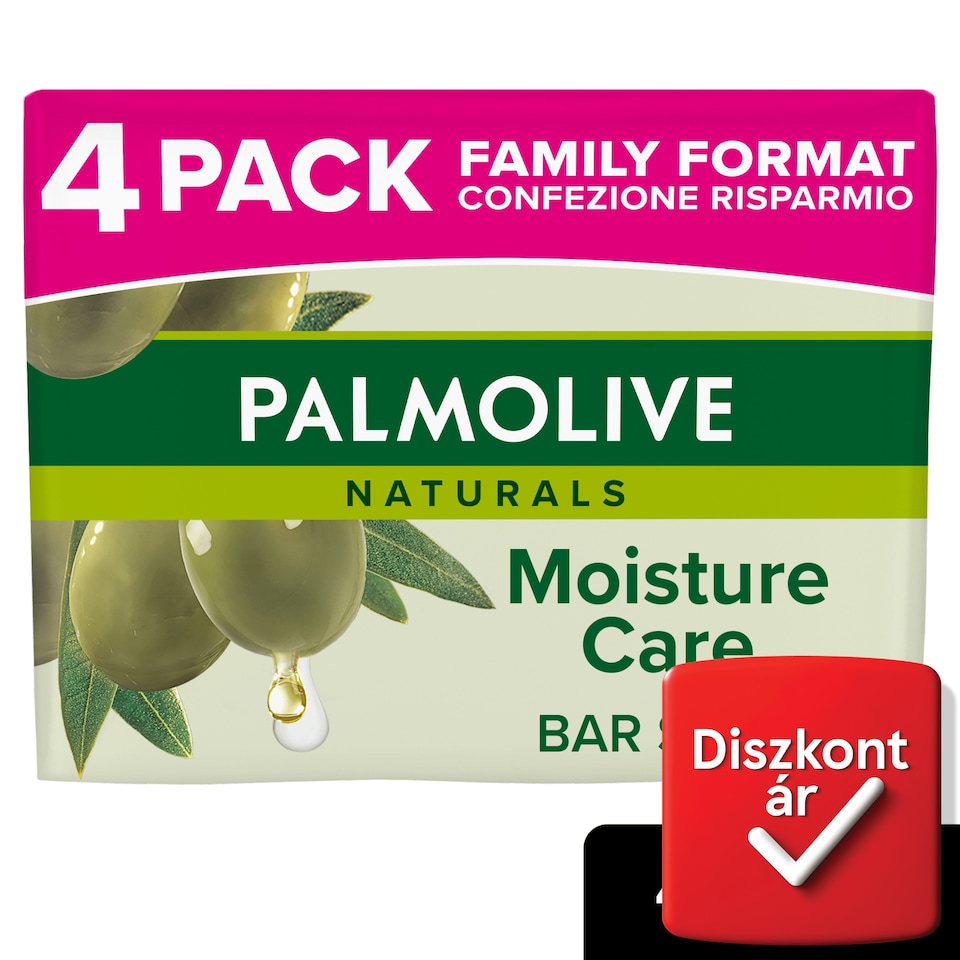 Palmolive Naturals Moisture Care Bar Soap 4 x 90 g
