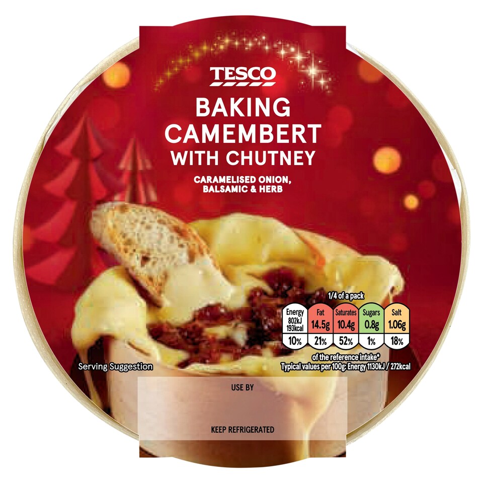 Tesco Baking Camembert with Chutney 285g