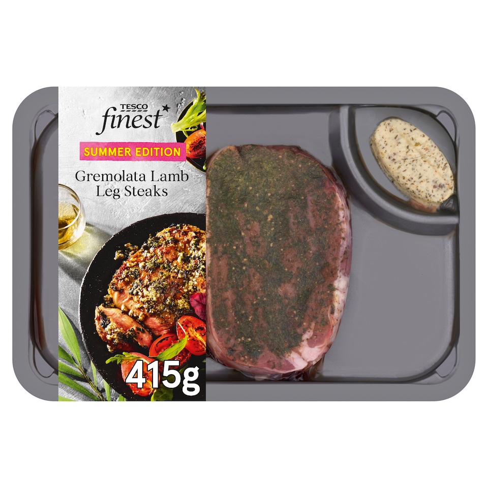 Tesco Finest Gremolata Lamb Leg Steaks 415g