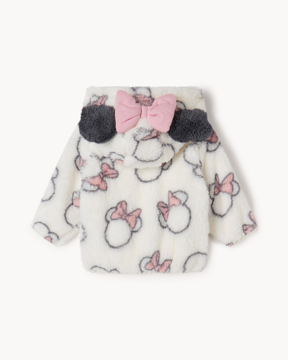 image 1 of Disney Minnie Mouse Fleece Zip Up Jacket in White