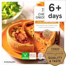 Tesco Cheddar & Onion Quiche 160G