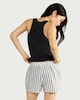 image 3 of F&F Cotton Rich Striped Short Pyjama Set in Multi Black