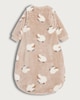 image 2 of F&F Baby Fleece Textured Sheep Print 2.5 Tog Sleeping Bag in Natural