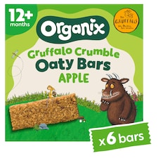 Organix Gruffalo Crumble Apple Oaty Bars Multipack Organic Toddler Snack 6x23g