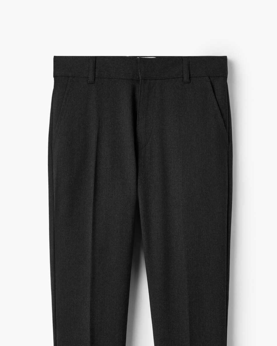 image 1 of F&F School Boys 2-Pack Skinny Fit Longer Length Trousers in Grey