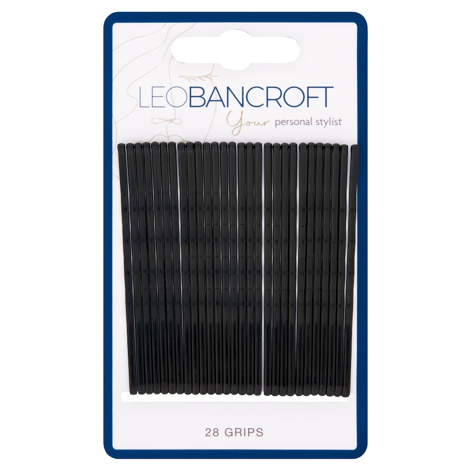 Leo Bancroft Large Hair Grips Black 28Pk